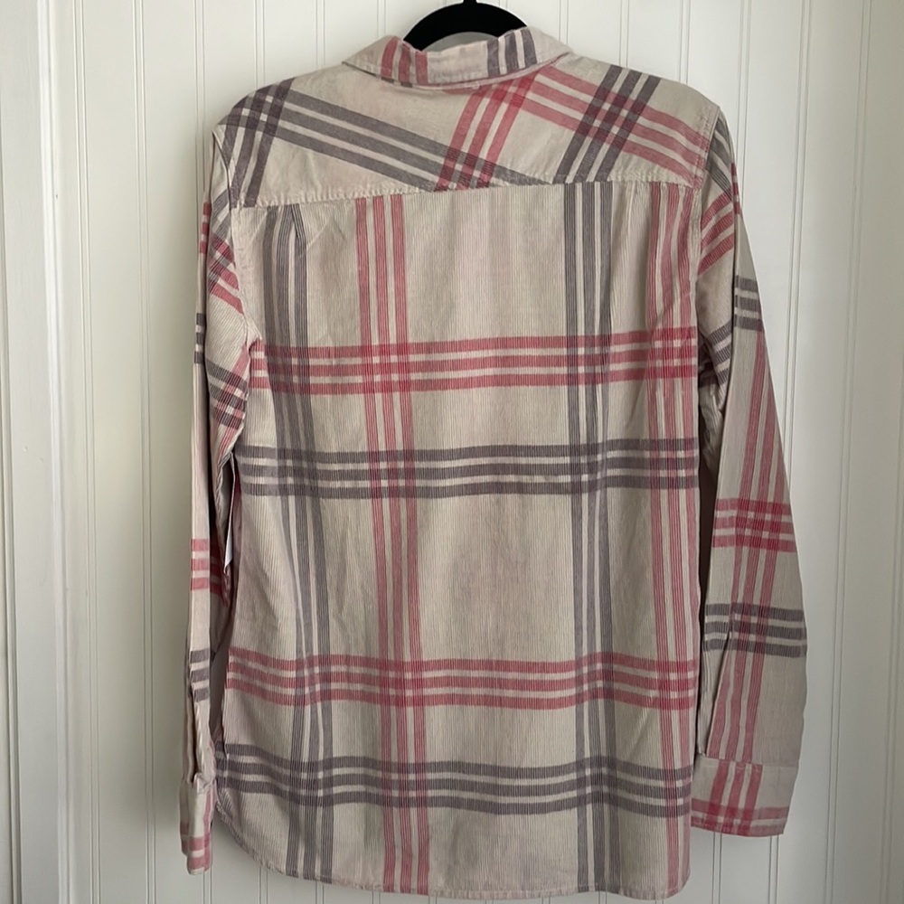 Woolrich Women’s Rappel Corduroy Buttons Long Sleeve 100% Cotton Plaid NWT Top S - Picture 8 of 16